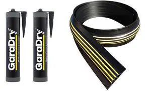 1 ¼ High Garage Door Threshold Seal Kit 12'3" Length | Flexible PVC | Complete Kit Includes 2 Adhesives 1 ¼ High Garage Door Threshold Seal Kit 12'3" Length | Flexible PVC | Complete Kit Includes 2 Adhesives