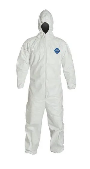 Tyvek TY127S Disposable Coverall with Respirator-Fit Hood and Elastic Cuff, White, 3X-Large Tyvek TY127S Disposable Coverall with Respirator-Fit Hood and Elastic Cuff, White, 3X-Large