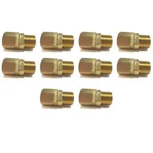 Brass Male Swivel Adapter 1/2" NPT Fuel/AIR/Water/Oil/Gas WOG (Qty 10) Brass Male Swivel Adapter 1/2" NPT Fuel/AIR/Water/Oil/Gas WOG (Qty 10)