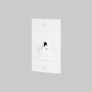 Buster and Punch 1 Gang Light Switch 1-Way Cross Knurl Without Logo (White) Buster and Punch 1 Gang Light Switch 1-Way Cross Knurl Without Logo (White)