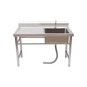 304 Stainless Steel Prep & Utility Sink 24"D x 47"W x 35"H | Stainless Commercial Sink, Stainless Steel Outdoor Utility Sink, Fish Cleaning Table with Sink 304 Stainless Steel Prep & Utility Sink 24"D x 47"W x 35"H | Stainless Commercial Sink, Stainless Steel Outdoor Utility Sink, Fish Cleaning Table with Sink