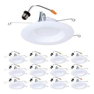 LTE 12-Pack 5/6 in Indoor/Outdoor Recessed LED Trim Can Lights, 600 Lumens, 3000K Soft White, Dimmable, Wet Location, Energy Star, Air-Tite Certified - LTE566930-12PK LTE 12-Pack 5/6 in Indoor/Outdoor Recessed LED Trim Can Lights, 600 Lumens, 3000K Soft White, Dimmable, Wet Location, Energy Star, Air-Tite Certified - LTE566930-12PK