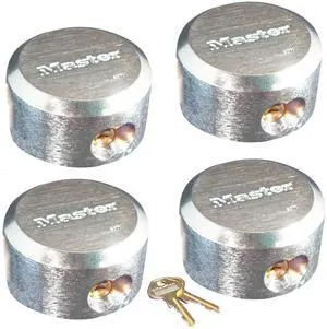 Four (4) Pro Series Hidden Shackle Padlocks, Keyed Alike w/ 8 Keys, 6271NKA-4 w/BumpStop Technology Four (4) Pro Series Hidden Shackle Padlocks, Keyed Alike w/ 8 Keys, 6271NKA-4 w/BumpStop Technology