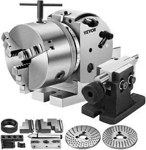 5Inch 3 Jaw Chuck Dividing Head Set Precision Semi Universal Dividing Head for Milling Machine Rotary Table Tailstock Milling Set 5Inch 3 Jaw Chuck Dividing Head Set Precision Semi Universal Dividing Head for Milling Machine Rotary Table Tailstock Milling Set