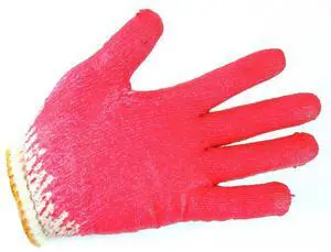 String Knit Palm Latex Dipped Gloves, Made in Korea (600, Red) String Knit Palm Latex Dipped Gloves, Made in Korea (600, Red)