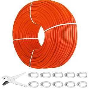 PEX-B Pipe 1/2 Inch x 1000 Feet,Oxygen Barrier Flexible Pipe Tubing,Red for Hydronic Radiant EVOH Floor Heating, Water Plumbing Applications with Cutter& Clamps PEX-B Pipe 1/2 Inch x 1000 Feet,Oxygen Barrier Flexible Pipe Tubing,Red for Hydronic Radiant EVOH Floor Heating, Water Plumbing Applications with Cutter& Clamps