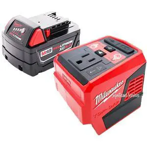 Tool 2846 50 M18 18 Volt 175 Watt Lithium Ion Powered Compact Inverter with 5.0 Ah Battery Tool 2846 50 M18 18 Volt 175 Watt Lithium Ion Powered Compact Inverter with 5.0 Ah Battery
