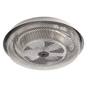 157 Low-Profile Fan-Forced Ceiling Heater, Enclosed Sheath Element for Bathroom, Kitchen, and Home, Standard, Satin Aluminum 157 Low-Profile Fan-Forced Ceiling Heater, Enclosed Sheath Element for Bathroom, Kitchen, and Home, Standard, Satin Aluminum