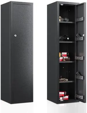Gun Safe, 59-Inch Tall Gun Cabinet, Home Safe, Large Safe for Home Use, Quick Access, with Drawers and Removable Shelves Gun Safe, 59-Inch Tall Gun Cabinet, Home Safe, Large Safe for Home Use, Quick Access, with Drawers and Removable Shelves