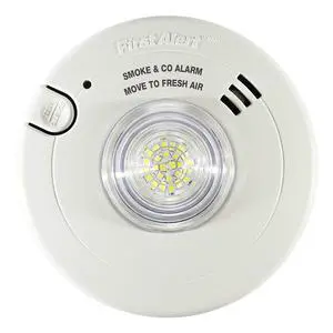 BRK 7030BSL Hardwired Hearing Impaired Combination Alarm with Led Strobe Light, White BRK 7030BSL Hardwired Hearing Impaired Combination Alarm with Led Strobe Light, White