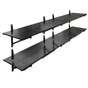 2-Pack 1x6ft Garage Shelving 14-inch-by-68-inch Perforated Wall Shelf, Heavy Duty Garage Storage Rack with 1400 lbs Load Capacity, Wall Mounted Organization System for Tools, Heavy Bins 2-Pack 1x6ft Garage Shelving 14-inch-by-68-inch Perforated Wall Shelf, Heavy Duty Garage Storage Rack with 1400 lbs Load Capacity, Wall Mounted Organization System for Tools, Heavy Bins