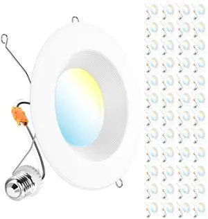Sunco 48 Pack LED Recessed Lighting 6 Inch, Retrofit Can Lights, 965LM, 13W (100W Equivalent), Selectable CCT 2700K/3000K/3500K/4000K/5000K, Dimmable, Baffle Trim, Damp Rated UL Sunco 48 Pack LED Recessed Lighting 6 Inch, Retrofit Can Lights, 965LM, 13W (100W Equivalent), Selectable CCT 2700K/3000K/3500K/4000K/5000K, Dimmable, Baffle Trim, Damp Rated UL