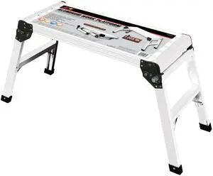 W54039 Folding Aluminum Work Platform And Step (19-1/2-Inch High x 15-1/4-Inch Wide and 30-Inch Long (225lbs Capacity) W54039 Folding Aluminum Work Platform And Step (19-1/2-Inch High x 15-1/4-Inch Wide and 30-Inch Long (225lbs Capacity)