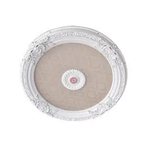 Round Blanco-White Chandelier Ceiling Medallion or Fan Medallion, 36 Inches Round Blanco-White Chandelier Ceiling Medallion or Fan Medallion, 36 Inches