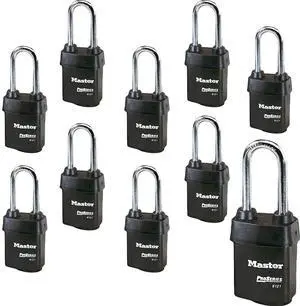 Ten (10) High Security Pro Series Padlocks w/20 Keys, 6121NKALJ-10 w/BumpStop Technology Ten (10) High Security Pro Series Padlocks w/20 Keys, 6121NKALJ-10 w/BumpStop Technology