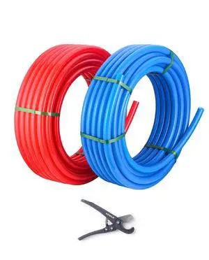 PEX-b 3/4 Inch Tubing/Pipe NSF Certified For Potable Water, 2 Rolls X 100 Feet (200 ft) for Potable Water-for Hot/Cold Water-Plumbing and Radiant Heating Applications, Pipe Cutter,(AB-4) PEX-b 3/4 Inch Tubing/Pipe NSF Certified For Potable Water, 2 Rolls X 100 Feet (200 ft) for Potable Water-for Hot/Cold Water-Plumbing and Radiant Heating Applications, Pipe Cutter,(AB-4)