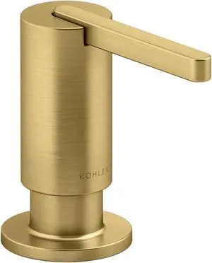 Components Soap Lotion Dispenser, Vibrant Brushed Moderne Brass Components Soap Lotion Dispenser, Vibrant Brushed Moderne Brass