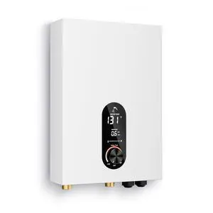 Electric Tankless Water Heater,240V Electric Water Heater,27kW Tankless Water Heater,Instant Water Heater for Shower with LED Display,Self Modulates to Save Energy Use,White Electric Tankless Water Heater,240V Electric Water Heater,27kW Tankless Water Heater,Instant Water Heater for Shower with LED Display,Self Modulates to Save Energy Use,White