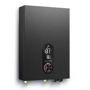 Electric Tankless Water Heater,240V Electric Water Heater,27kW Tankless Water Heater,Instant Water Heater for Shower with LED Display, Self Modulates to Save Energy Use,Black Electric Tankless Water Heater,240V Electric Water Heater,27kW Tankless Water Heater,Instant Water Heater for Shower with LED Display, Self Modulates to Save Energy Use,Black