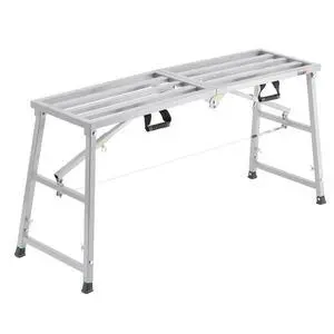 Work Platform, 55"x 15" Portable Scaffolding Platform, Folding Steel Step Ladder Adjustable Height 27.5-45.3, 800 lbs Load Capacity, Non-Slip Drywall Painting Stool for Cleaning &Washing Work Platform, 55"x 15" Portable Scaffolding Platform, Folding Steel Step Ladder Adjustable Height 27.5-45.3, 800 lbs Load Capacity, Non-Slip Drywall Painting Stool for Cleaning &Washing
