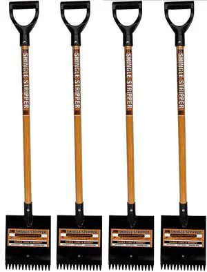 Shingle Stripper (4 Pack) by - Roof Tear Off, Shingle and Nail Removal Tool Shingle Stripper (4 Pack) by - Roof Tear Off, Shingle and Nail Removal Tool
