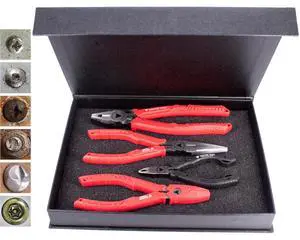 4-PC Screw Extractor Pliers Gift Set. Made in Japan. 8" Linesman, 7.5" Long Nose, 6.25" Multipurpose & 5" Mini Pliers. Remove any Stripped/Damaged/Rusted Screws 4-PC Screw Extractor Pliers Gift Set. Made in Japan. 8" Linesman, 7.5" Long Nose, 6.25" Multipurpose & 5" Mini Pliers. Remove any Stripped/Damaged/Rusted Screws