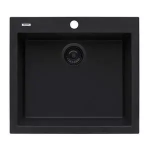 23 x 20 inch epiGranite Drop-in Topmount Granite Composite Quartz Single Bowl Wet Bar Prep Sink - Midnight Black - RVG1023BK 23 x 20 inch epiGranite Drop-in Topmount Granite Composite Quartz Single Bowl Wet Bar Prep Sink - Midnight Black - RVG1023BK
