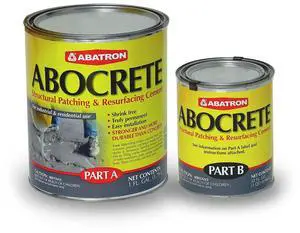 Abocrete Kit - Self-Leveling Concrete Epoxy Patching and Filling Compound - Concrete Repair and Cement Crack Filler Kit - with or Without Sand - Light Gray (Sand Not Included, 1.25 Gallons) Abocrete Kit - Self-Leveling Concrete Epoxy Patching and Filling Compound - Concrete Repair and Cement Crack Filler Kit - with or Without Sand - Light Gray (Sand Not Included, 1.25 Gallons)