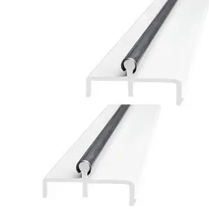 KC Hardware Sliding Door Double Track Replacement 60 Inch White Vinyl Modern Patio Door Track - Pack of 2 KC Hardware Sliding Door Double Track Replacement 60 Inch White Vinyl Modern Patio Door Track - Pack of 2