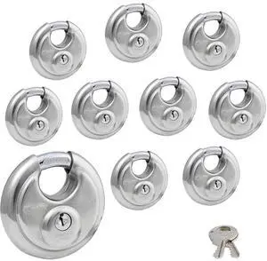 (10) Keyed Alike Stainless Steel Trailer and Multi Purpose Padlocks w/20 Keys, 40KA-10 (10) Keyed Alike Stainless Steel Trailer and Multi Purpose Padlocks w/20 Keys, 40KA-10