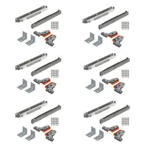 MOVENTO Concealed Undermount Drawer Slides (Runners) Kit, 21-Inch, Full Extension, Soft-Close, Steel, 125 lb. Load Capacity for Wood Drawers (6 Kits) MOVENTO Concealed Undermount Drawer Slides (Runners) Kit, 21-Inch, Full Extension, Soft-Close, Steel, 125 lb. Load Capacity for Wood Drawers (6 Kits)
