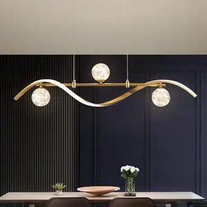 40.2" Dimmable Kitchen Island Lighting, Gold 4-Light Dining Room Light Fixture Over Table Linear LED Chandelier Island Lights for Kitchen 40.2" Dimmable Kitchen Island Lighting, Gold 4-Light Dining Room Light Fixture Over Table Linear LED Chandelier Island Lights for Kitchen