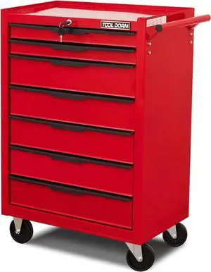 7-Drawer Rolling Tool Chest with Locking Wheels & Drawers, 13" D x 24.2" W x 34.6" H Mobile Tool Storage Cabinet, Heavy-Duty Garage Organizer w/Ergonomic Handle 7-Drawer Rolling Tool Chest with Locking Wheels & Drawers, 13" D x 24.2" W x 34.6" H Mobile Tool Storage Cabinet, Heavy-Duty Garage Organizer w/Ergonomic Handle