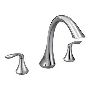 Eva Chrome Two-Handle Deck Mount Roman Tub Faucet Trim Kit, Valve Required, T943 Eva Chrome Two-Handle Deck Mount Roman Tub Faucet Trim Kit, Valve Required, T943
