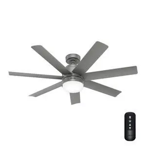 Brazos Outdoor with LED Light 52 inch Matte Silver - Matte Silver Brazos Outdoor with LED Light 52 inch Matte Silver - Matte Silver