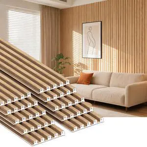 WPC Slat Wall Panels, 90.5 x 7.9 x 0.8Inches 10Pack 3D Accent Wall Paneling for Interior Home Decor Living Room, TV Background, Office, Bedroom (Elm) WPC Slat Wall Panels, 90.5 x 7.9 x 0.8Inches 10Pack 3D Accent Wall Paneling for Interior Home Decor Living Room, TV Background, Office, Bedroom (Elm)
