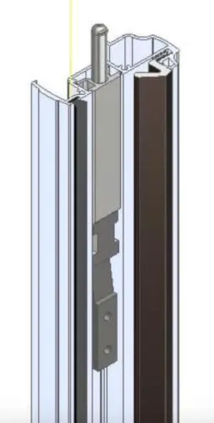 T- Astragals for Your Double Door Heavy Duty - Satin Anodized Combination Astragal and Flush Bolt Assembly. Double Door Seal Closer - Double Door Central Lock - Passive Door Lock (White 96 Inch) T- Astragals for Your Double Door Heavy Duty - Satin Anodized Combination Astragal and Flush Bolt Assembly. Double Door Seal Closer - Double Door Central Lock - Passive Door Lock (White 96 Inch)