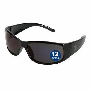 ® Elite Safety Glasses (21303), Smoke Lenses, Black Frame, Unisex Sunglasses for Men and Women (Qty 12) ® Elite Safety Glasses (21303), Smoke Lenses, Black Frame, Unisex Sunglasses for Men and Women (Qty 12)