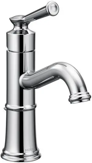 Belfield Chrome One-Handle Bathroom Sink Faucet with Drain Assembly and Optional Deckplate, 6402 Belfield Chrome One-Handle Bathroom Sink Faucet with Drain Assembly and Optional Deckplate, 6402