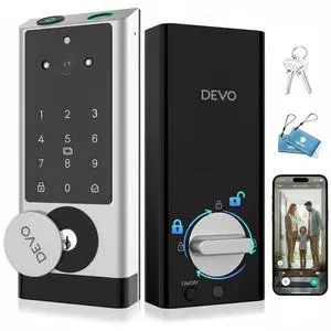 G1 Rechargeable Keyless Entry Deadbolt- 6-in-1 Smart Lock with Camera & Doorbell, Wi-Fi Smart Door Lock for Front Door with Fingerprint, Auto Locks, App Remote Light Sliver G1 Rechargeable Keyless Entry Deadbolt- 6-in-1 Smart Lock with Camera & Doorbell, Wi-Fi Smart Door Lock for Front Door with Fingerprint, Auto Locks, App Remote Light Sliver