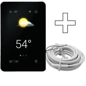 SunTouch CONNECTPLUS Floor Heating WiFi + Voice Programmable Touchscreen Thermostat + Floor Sensor, Alexa and Google Home Compatible120V/240V SunTouch CONNECTPLUS Floor Heating WiFi + Voice Programmable Touchscreen Thermostat + Floor Sensor, Alexa and Google Home Compatible120V/240V