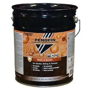 Penofin 5 Gallon Stain and Sealer Tranparent Penetrating Oil Finish - Redwood Penofin 5 Gallon Stain and Sealer Tranparent Penetrating Oil Finish - Redwood