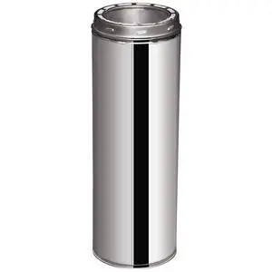 6" x 48" 304 Stainless Steel All Fuel Class-A Double Wall Insulated Chimney Pipe 6" x 48" 304 Stainless Steel All Fuel Class-A Double Wall Insulated Chimney Pipe