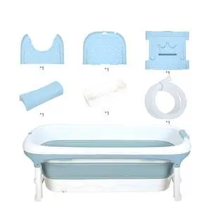 Collapsible Bathtub 58/56/50/46 Inch, Large Portable Bathtub, Freestanding Foldable Tub for Adults, Folding Tub for Shower, Hot Bath, Ice Bath A-blue-130cm Collapsible Bathtub 58/56/50/46 Inch, Large Portable Bathtub, Freestanding Foldable Tub for Adults, Folding Tub for Shower, Hot Bath, Ice Bath A-blue-130cm