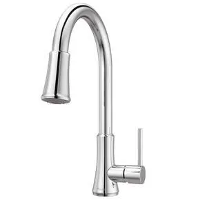 Pfirst Series Kitchen Faucet with Pull-Down Sprayer, Single Handle, High Arc, Polished Chrome Finish, G529PF2C Pfirst Series Kitchen Faucet with Pull-Down Sprayer, Single Handle, High Arc, Polished Chrome Finish, G529PF2C