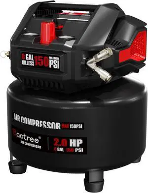 8 Gallon Portable Air Compressor, 2HP Motor 2.8SCFM@90 PSI,3.8SCFM@40PSl Max 150PSI Oil Free Air Compressor Tank, Garage Air Compressors for Car Repair, Spray Painting, Woodwork Nailing 8 Gallon Portable Air Compressor, 2HP Motor 2.8SCFM@90 PSI,3.8SCFM@40PSl Max 150PSI Oil Free Air Compressor Tank, Garage Air Compressors for Car Repair, Spray Painting, Woodwork Nailing