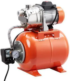 1.6HP Shallow Well Pump with Pressure Tank, Stainless Steel, 115V Irrigation Pump, Automatic Water Booster Jet Pump for Home, Garden, Lawn 1.6HP Shallow Well Pump with Pressure Tank, Stainless Steel, 115V Irrigation Pump, Automatic Water Booster Jet Pump for Home, Garden, Lawn