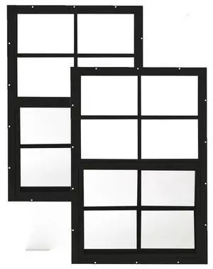 18x27 Shed Windows, Flush Mount Sliding Windows with Tempered Glass & Screens, Black, 2-Pack 18x27 Shed Windows, Flush Mount Sliding Windows with Tempered Glass & Screens, Black, 2-Pack