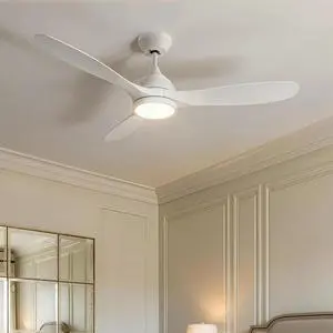 52" Ceiling Fan with Light Remote Control, Quiet Reversible DC Motor, 3CCT Dimmable Memory, Modern Ceiling Fan for Bedroom Living Room Kitchen, White by GRANDJOY 52" Ceiling Fan with Light Remote Control, Quiet Reversible DC Motor, 3CCT Dimmable Memory, Modern Ceiling Fan for Bedroom Living Room Kitchen, White by GRANDJOY