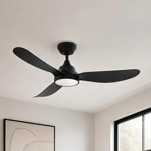 52" Ceiling Fan with Light Remote Control, Quiet Reversible DC Motor, 3CCT Dimmable Memory, Modern Ceiling Fan for Bedroom Living Room Kitchen, Matte Black by GRANDJOY 52" Ceiling Fan with Light Remote Control, Quiet Reversible DC Motor, 3CCT Dimmable Memory, Modern Ceiling Fan for Bedroom Living Room Kitchen, Matte Black by GRANDJOY